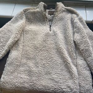 Plush Cream Sherpa Turtleneck Sweater